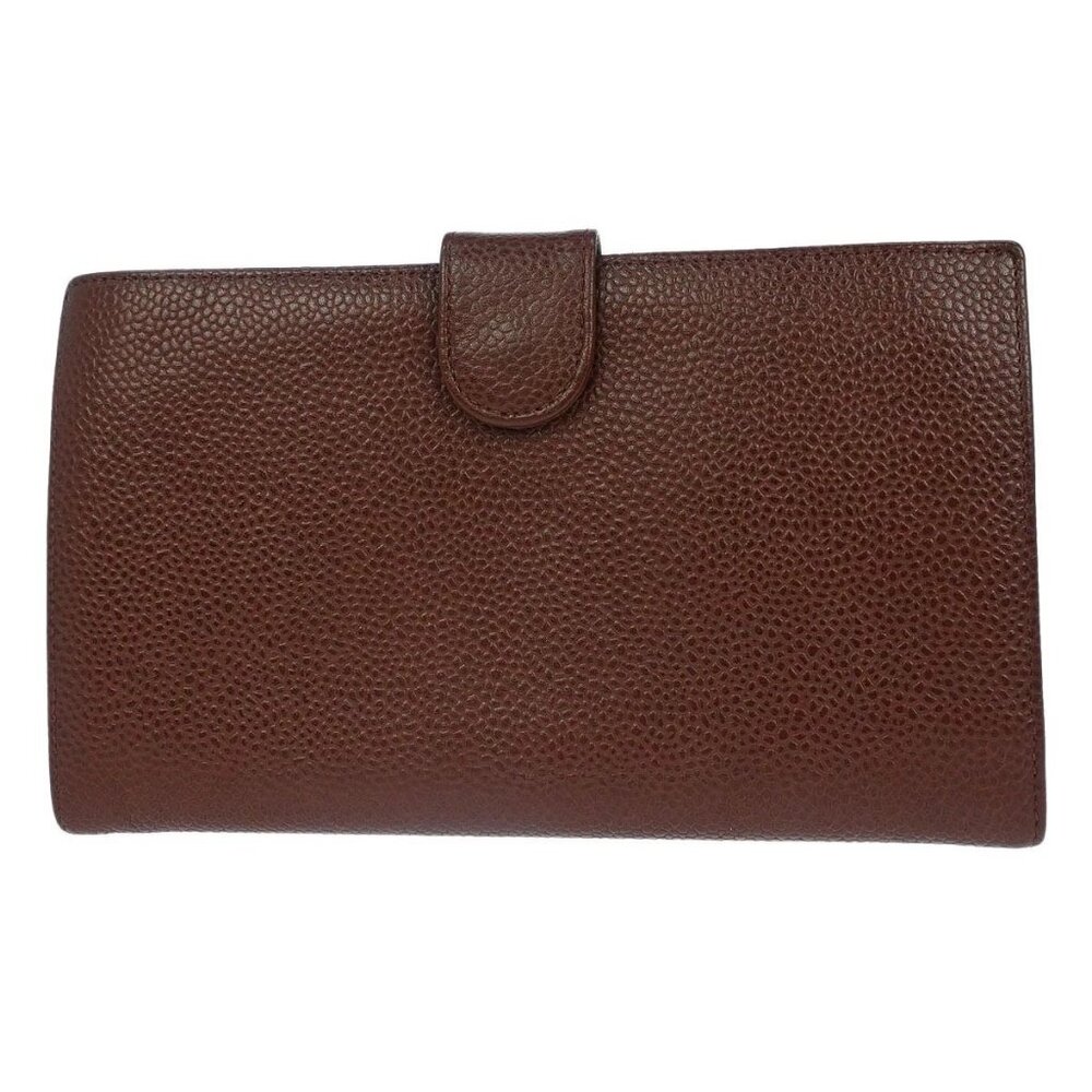 Chanel Long Bifold Wallet Purse Brown Calfskin - Picture 2 of 8